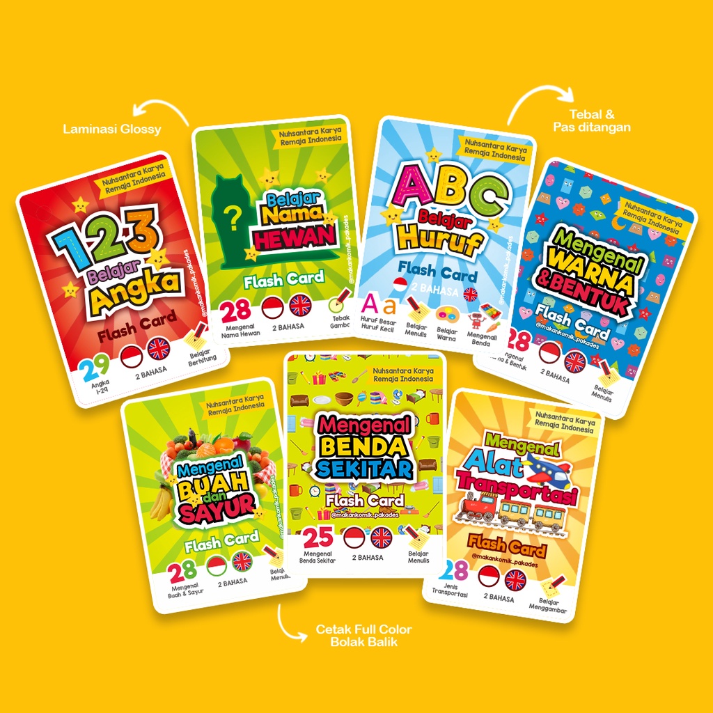 𝐁𝐈𝐒𝐀 𝐂𝐎𝐃 FLASH CARD EDUKASI ANAK 10 KATEGORI/VARIASI | BAHAN TEBAL ART PAPER 310 GRAM | ANTI AIR LAMINASI BOLAK BALIK | KARTU MAINAN ANAK BALITA PINTAR / FLASHCARD ANAK WIPE CLEAN / KARTU PERMAINAN BELAJAR PAUD TK SD / HEWAN HURUF ALFABET ANGKA