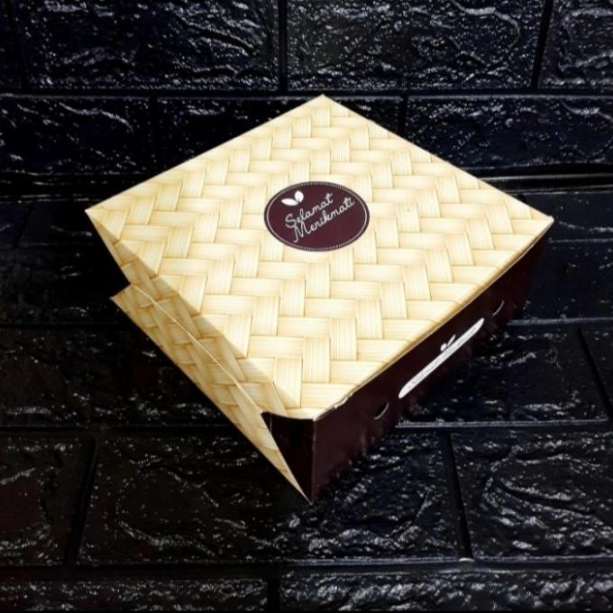 *:*:*:*:*] Box Kotak Nasi Ukuran 20x20cm | Dus Nasi Kotak motif