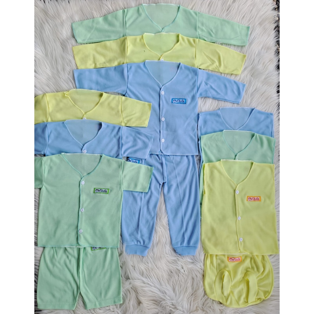 18 PCS PAKETAN LAHIRAN SERI KUNING NEWBORN baju celana bayi baru lahir laki laki perempuan lucu murah 0-3 BULAN