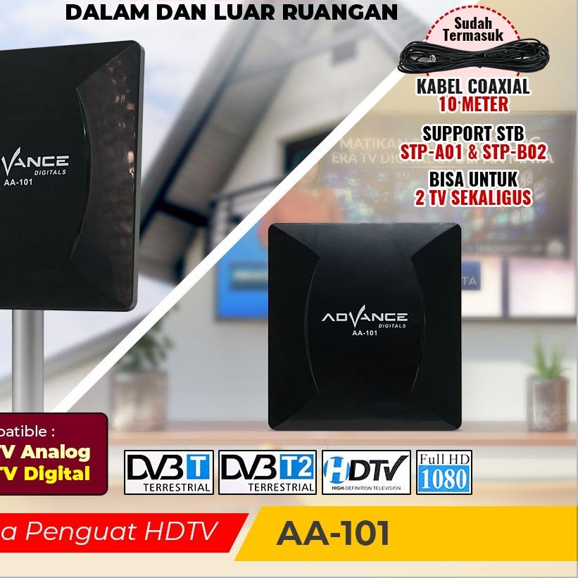♧ 【READY STOCK】Advance AA-101 Antena Indoor Outdoor Digital Analog Dalam DVB-T2 dan Luar Ruangan Coc