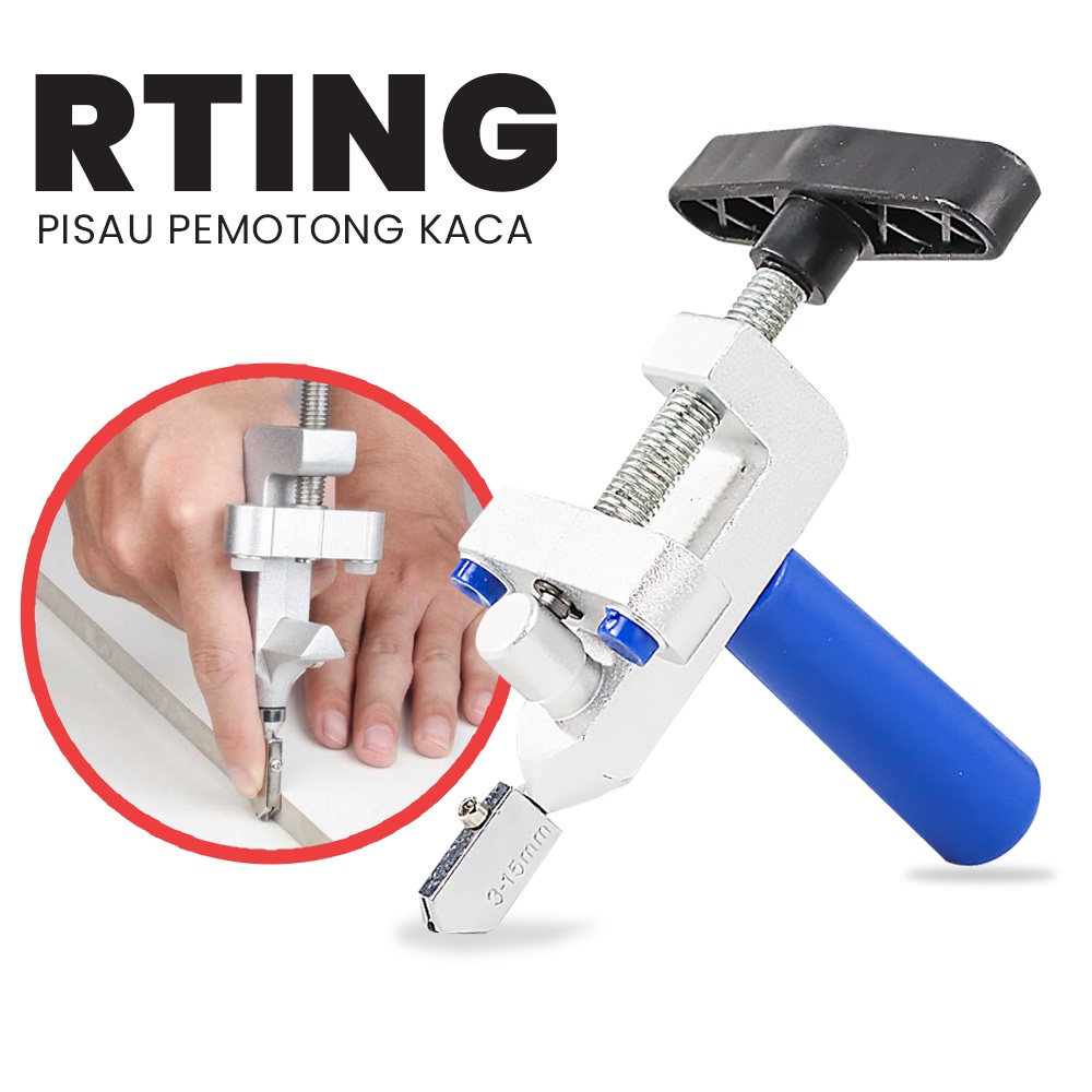 Pisau Pemotong Kaca Glass Cutter Diamond Cutting Tool - RT-R6 - Black