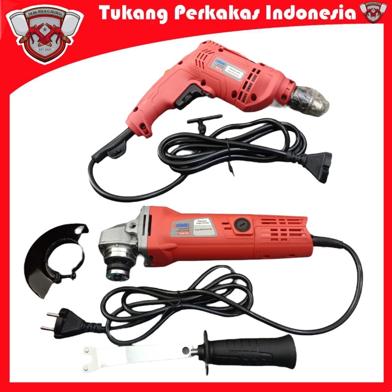 Paket Las Gerinda Bor mesin las 450 watt Paket komplit  Gerinda 4 inch kodenki bor 10 mm besi kayu kodenki mesin las 450 watt Hnl