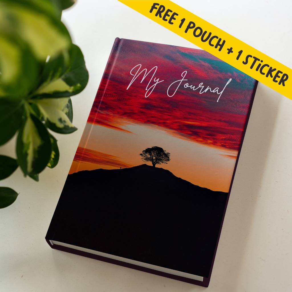 

Buku Catatan Diary Journal Notebook Agenda, Dotted dan Polos Journal Pohon dan Sunset