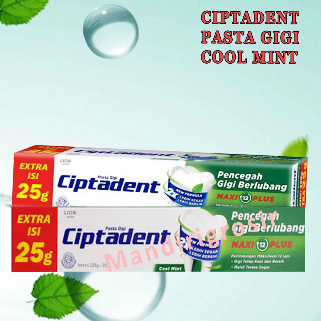 Pasta Gigi* Ciptadent* Cool Mint* Maxi Plus* Net 225g+25g