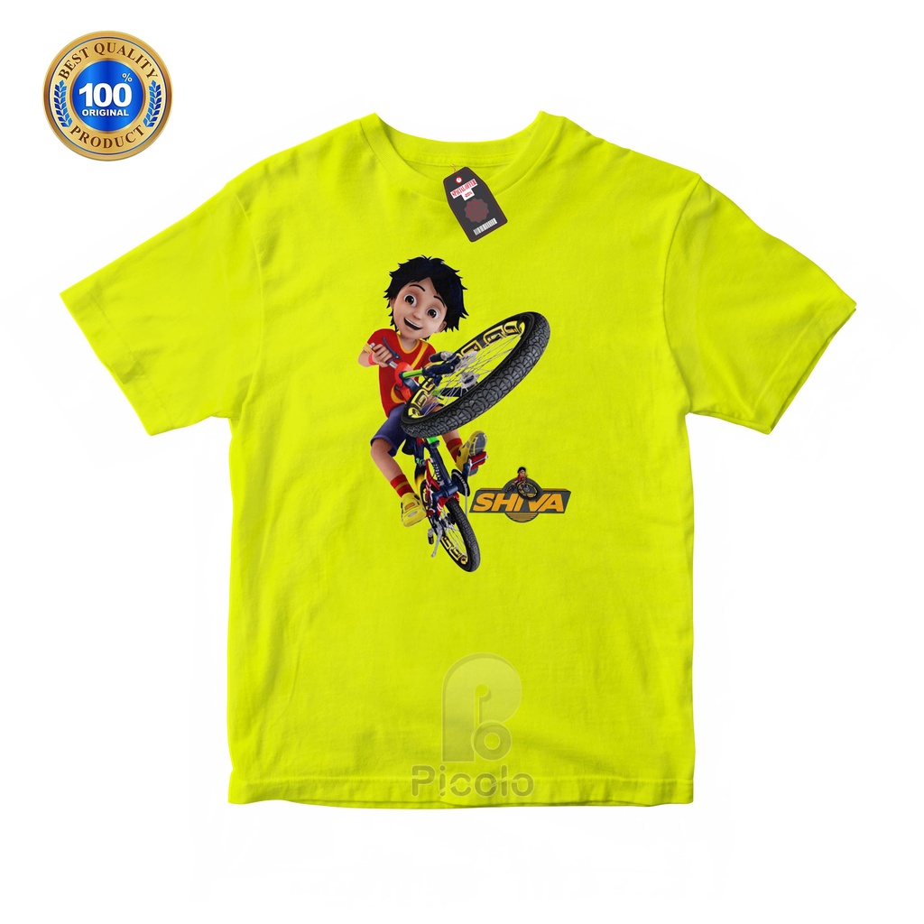 (FREE NAMA) BAJU KAOS ATASAN ANAK MOTIF KARTUN SHIVA UNISEX Bahan COTTUN