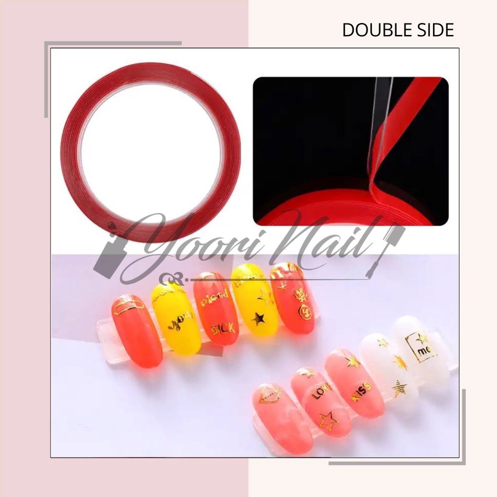 Double sided nail tape double side perekat kuku palsu display