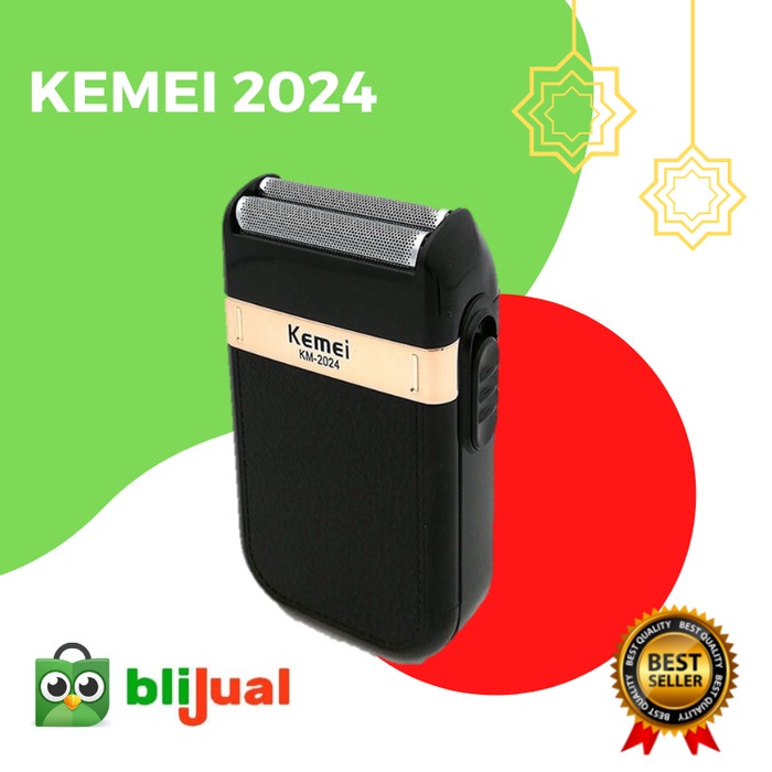 KEMEI KM-2024 SHAVER WATERPROOF ALAT MESIN CUKUR JENGGOT KEMEI KM 2024