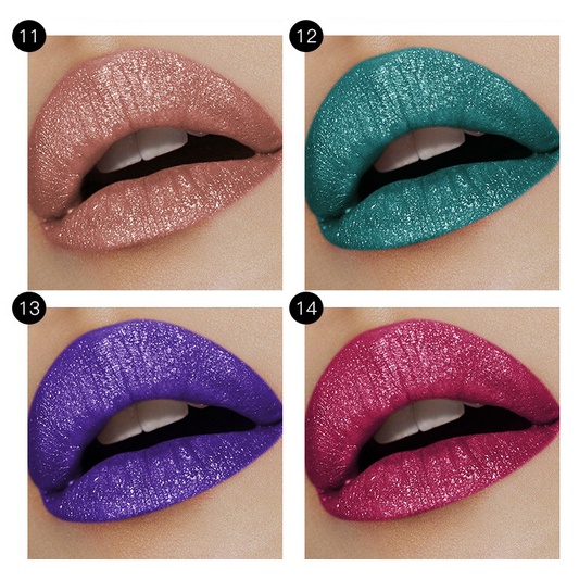 LIPSTIK CAIR GLITTER MATTE BERKILAU 18 WARNA IMPORT LIP GLOSS MUTIARA TAHAN LAMA