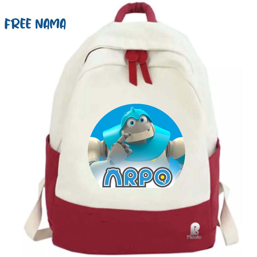 TAS RANSEL BACKPACK ANAK SEKOLAH MOTIF KARTUN ARPO THE ROBOTS FOR ALL KIDS UNISEX (FREE NAMA)