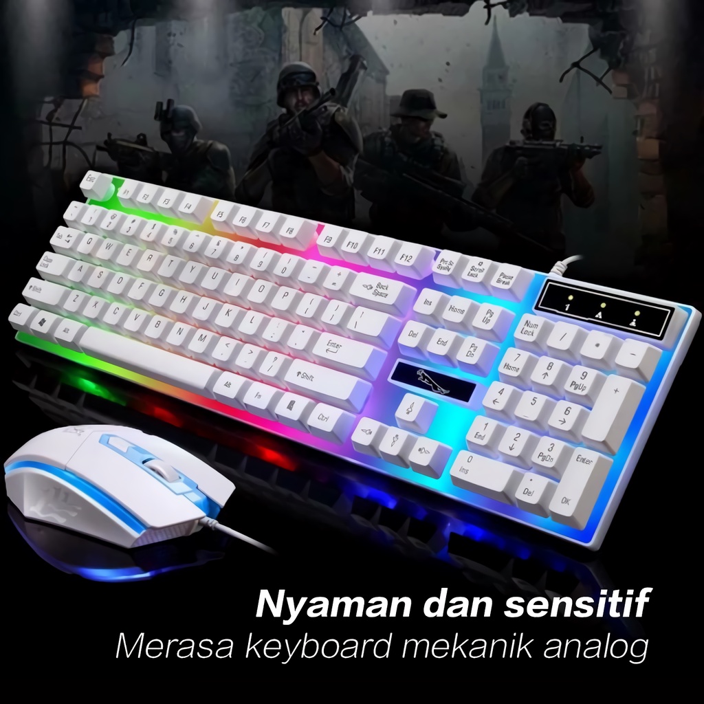 KEYBOARD GAMING + MOUSE GAMING USB COMBO / 1 Set Keyboard + Mouse