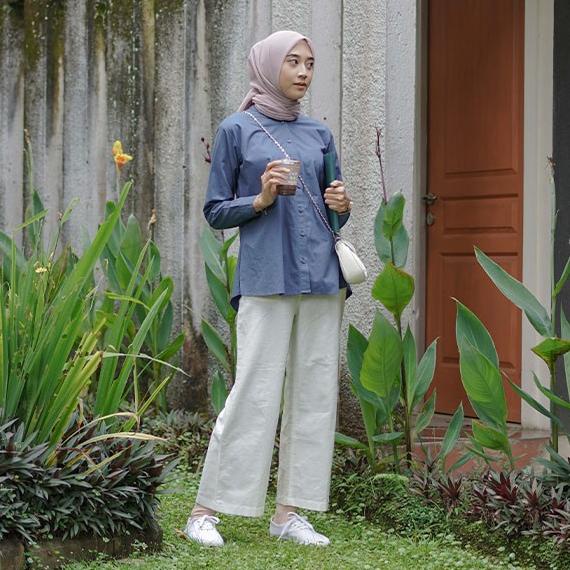 HRG DISKON Diva Cllotes Broken White by Tufine Kulot Wanita Linen Organik