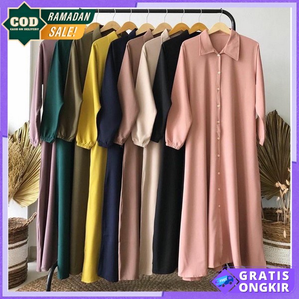 Gamia S M L Xl Xxl Xxxl Jumbo Terbaru Lebaran Games Simple Simpel Gaun Gamos Sarii Mewah Pakaian Mus