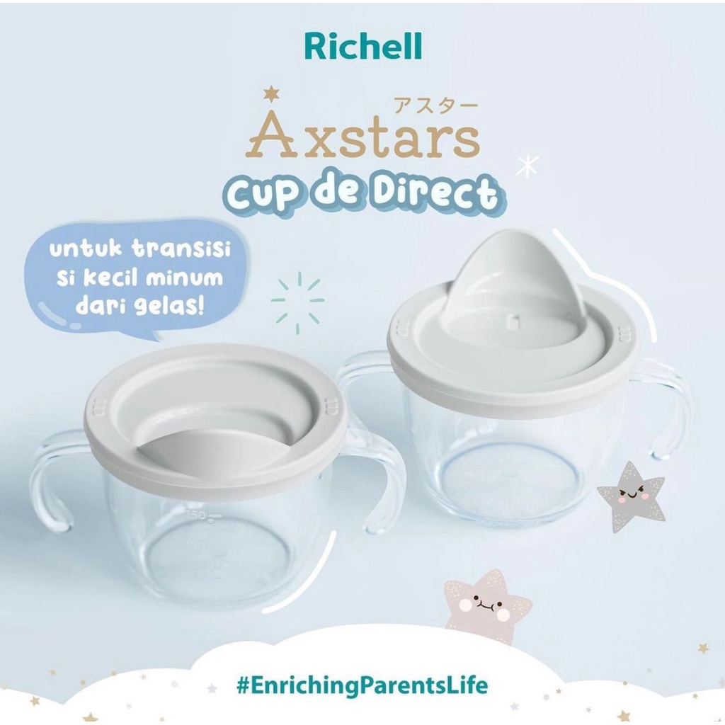 Richell Axstars Cup de Direct Drink - Gelas Minum Bayi Direct