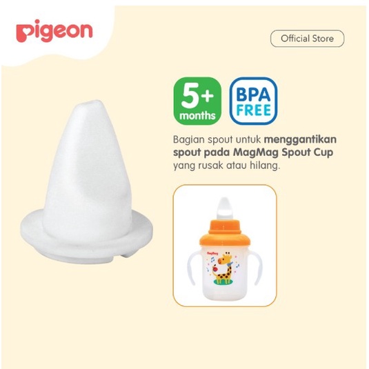 Pigeon MagMag Refill Sedotan | Spare Straw, Pigeon Mag-Mag Spare spout (dot) - 1 Pcs