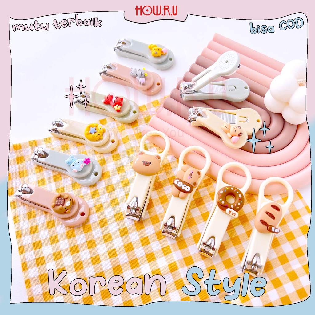 HOW.R.U | Gunting Kuku Pastel / Nail Cut Mini Motif Karakter