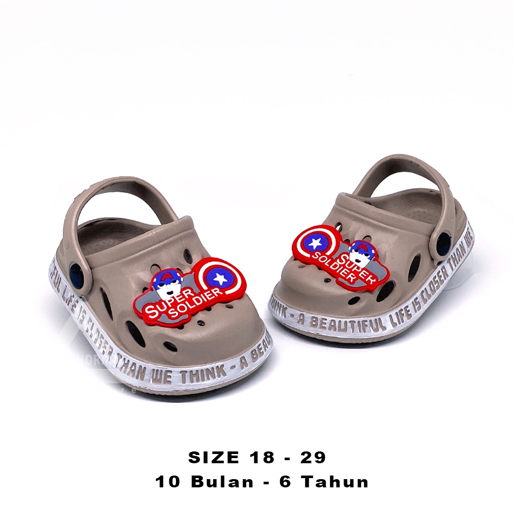 NEW Sandal anak laki-laki baby boys model baim karakter captain soldier 8 bulan - 6 tahun - Andrian Collin