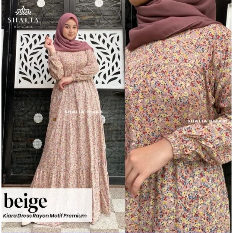kiara dress motif bunga kecil