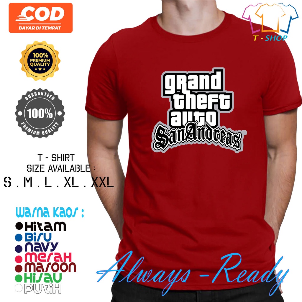 Kaos Tshirt Baju Game GTA Grand Theft Auto San Andreas Keren