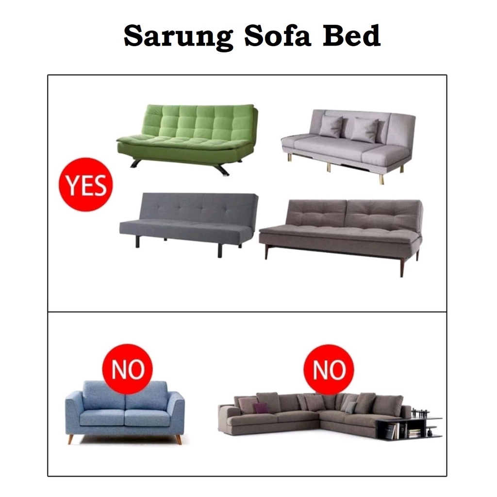 CSB178B Cover Sofa Bed Sarung Sofa Bed Polos Import