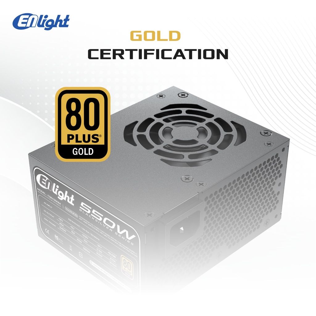 PSU Enlight Black Silver SFX 550W 80+ Gold Full Modular CSN550M
