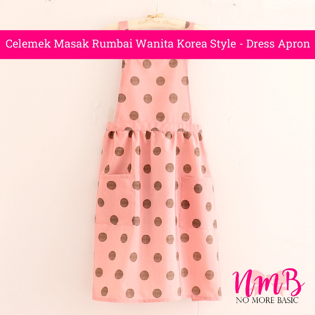 Celemek masak rumbai wanita korea style - Dress Apron