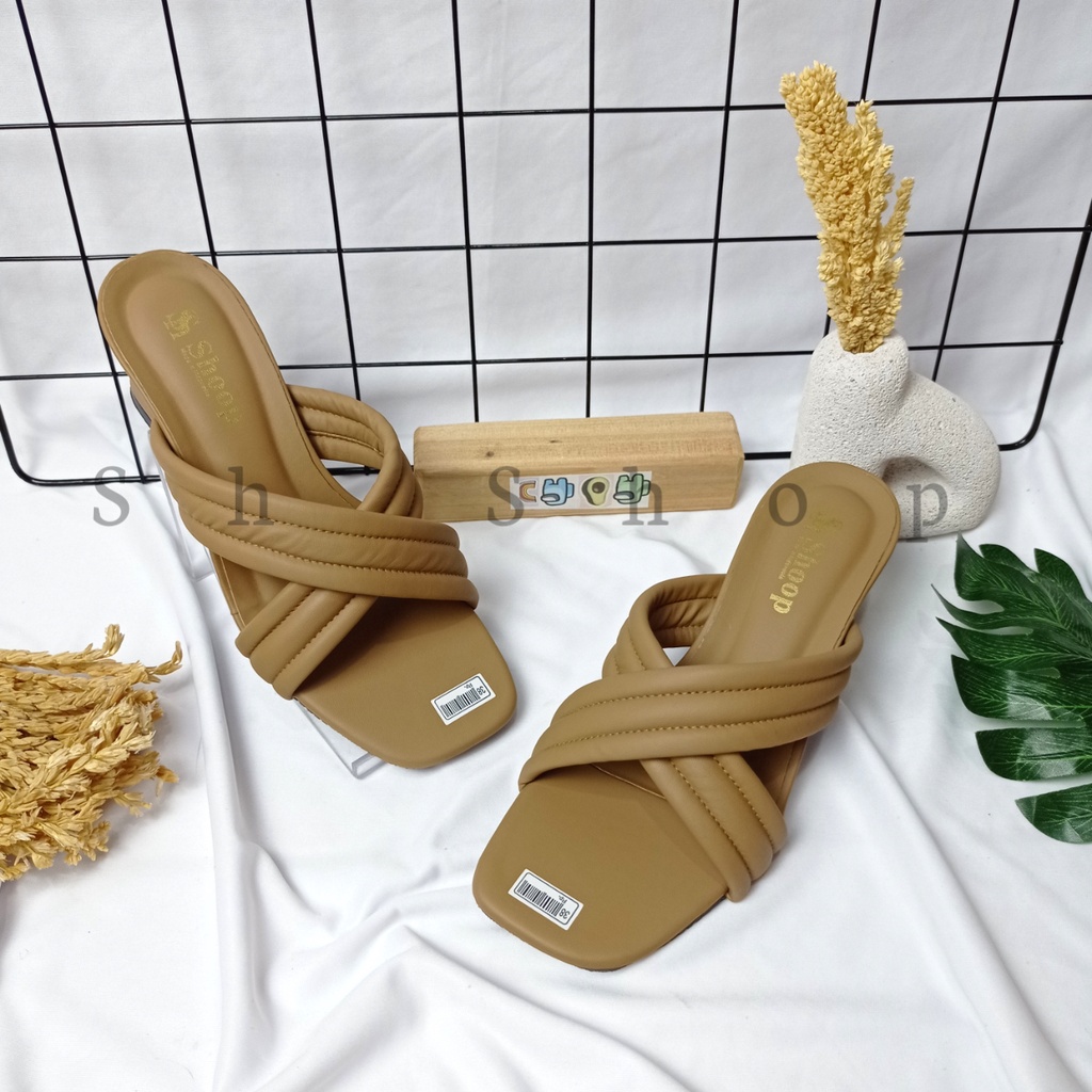 Sendal heels kokop silang busa terbaru 5cm