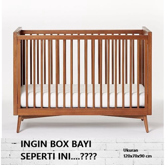 Set Tempat Tidur Bayi Minimalis Kayu Jati Jepara Box Bayi Minimalis