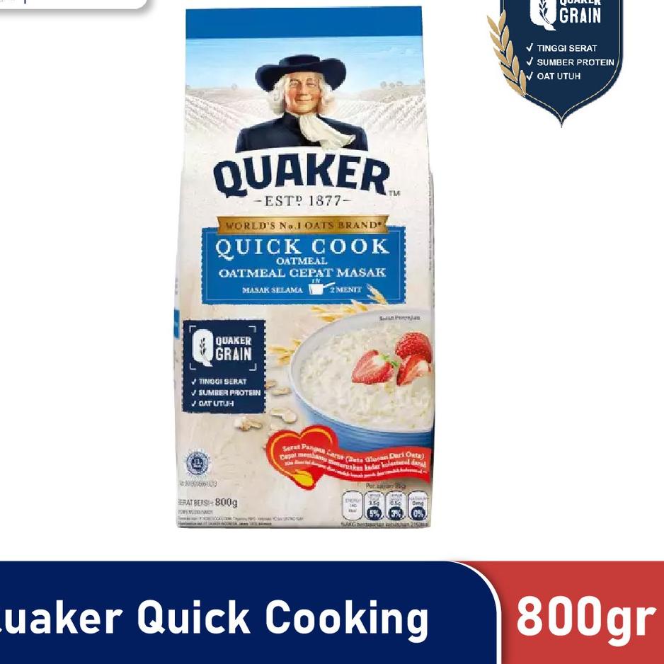 

✨SHOPEE MALL✨ Quaker Quick Cooking Oatmeal 800 gr serbuuu !
