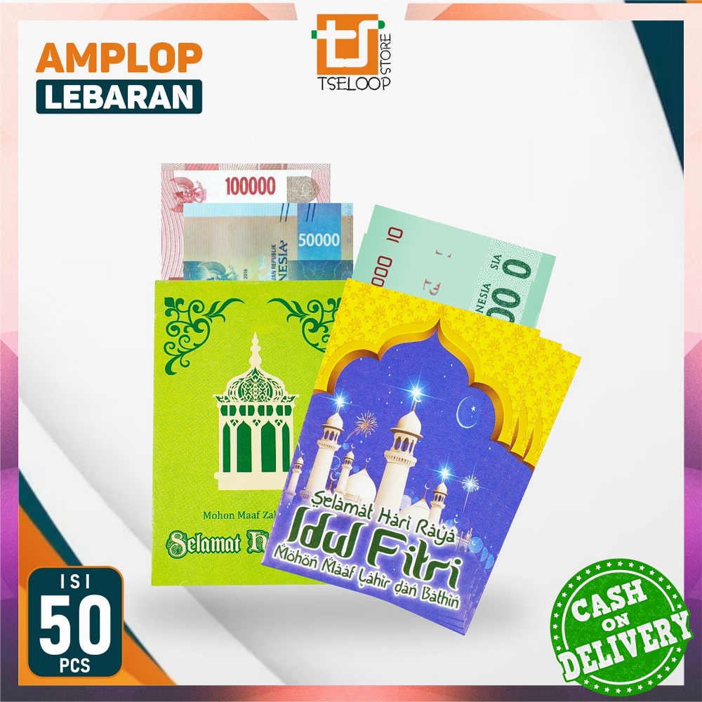 

OFM-C823 Amplop Lebaran Isi 50PCS Motif Karakter Dompet Uang Hari Raya Idul Fitri / Amplop THR Ampau Eid Mubarak Set Angpao Kartun Lucu