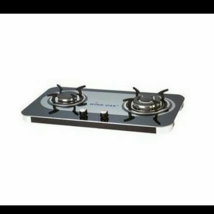 Win gas kompor gas tanam glass/kaca 2 tungku W 888