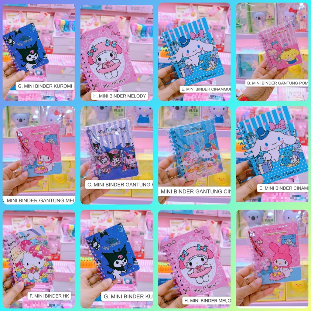 

HS- MINI BINDER BOOK | BUKU DIARY | DIARY MINI CINAMMOROL | CINAMORROL | MY MELODY | KUROMI | BINDER BOOK POMPOMPURIN | SCRAPBOOK KUROMI | HELLO KITTY DIARY | BUKU CATATAN KECIL SANRIO | SANRIO | BUKU JURNAL KECIL | NOTE BOOK | BINDER NOTEBOOK
