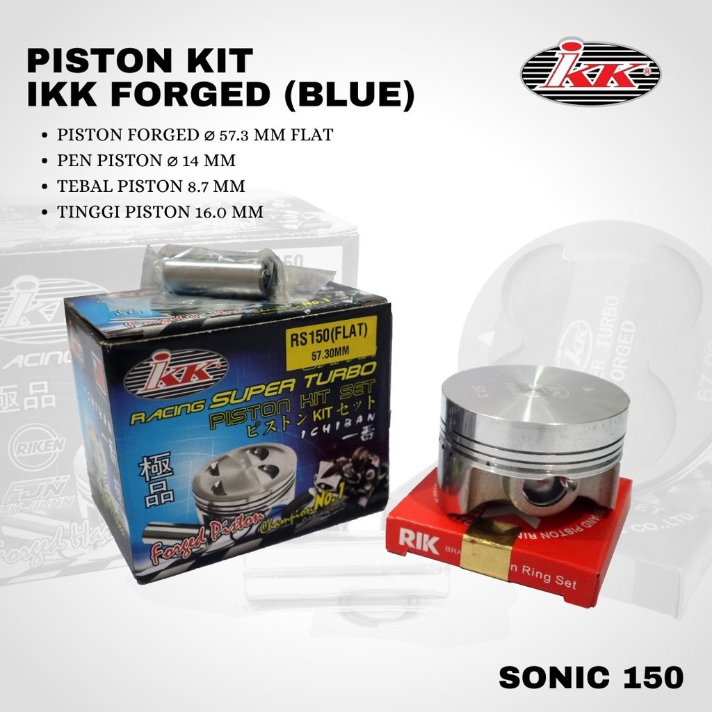 Piston IKK SONIC 150 57.3 pin 14 forged Blue High