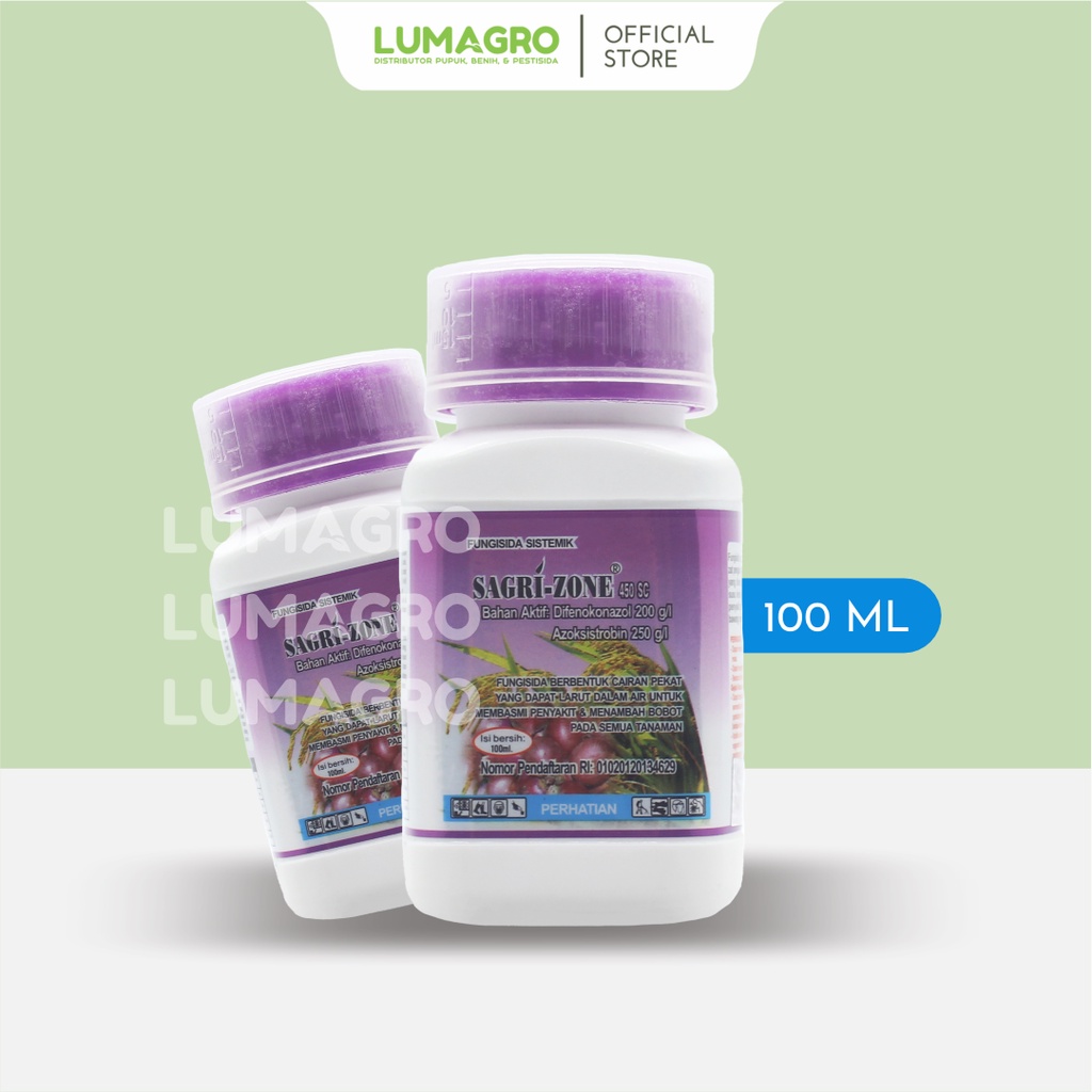 Fungisida Sagri Zone 450SC 100ml Difenokonazol Azoksistrobin Pengendali Hawar Daun Pengendali Busuk 
