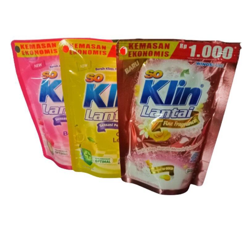 So Klin Lantai 70ml Pembersih Lantai Soklin 1000 Gold Fine Fragrance, Pink Rose Bouquet, Kuning Citr