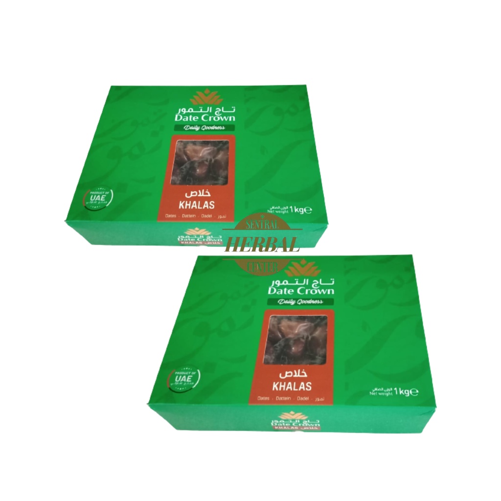 

2 Paket Kurma Date Crown Khalas Premium Emirates Dates 1kg -2x1kg