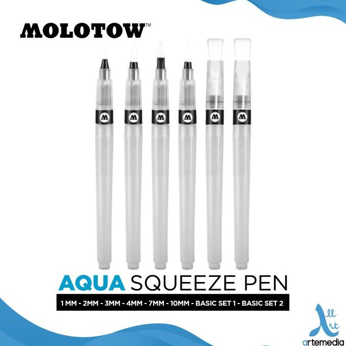 

Kuas Lukis Molotow Aqua Squeeze Pen Water Brush Empty Marker