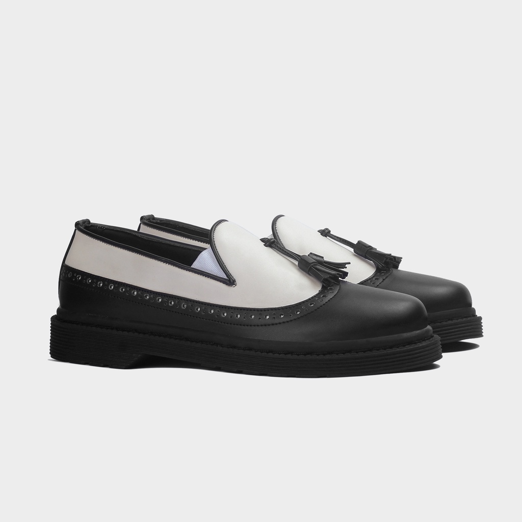 Xcloud x Satmata Sepatu SlipOn Docmart Casual Pria Nirankara Two Tone