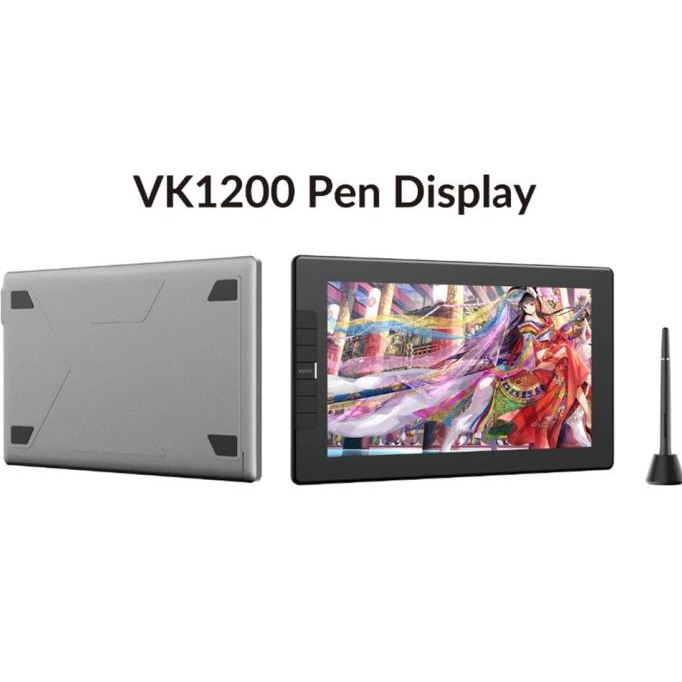 VEIKK VK1200 VK 1200 Drawing Tablet Graphic Monitor Passive Pen Gambar