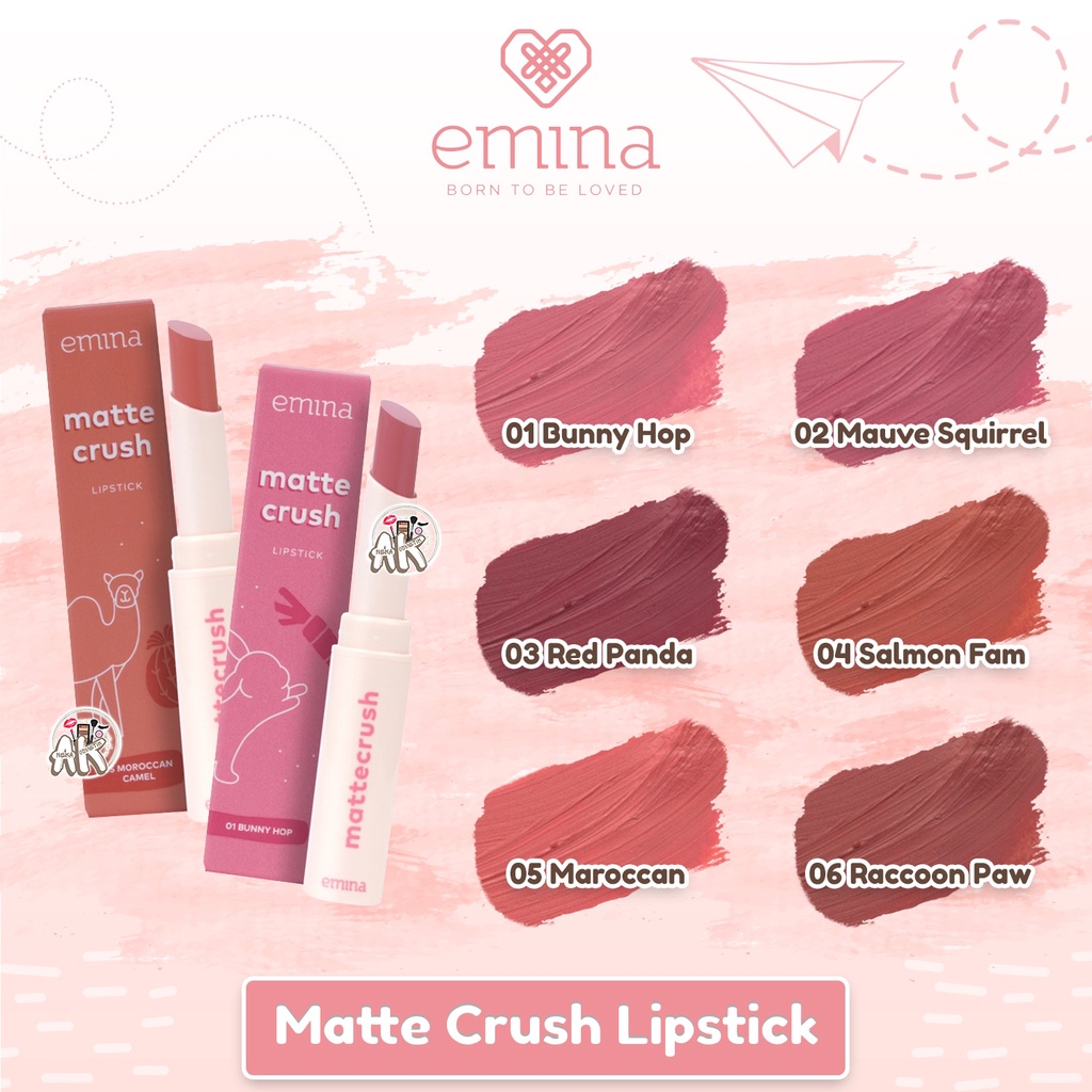 EMINA MATTE CRUSH LIPSTICK READY ALL SHADE