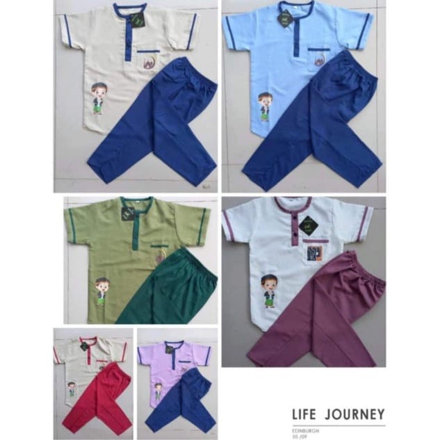 Setelan koko anak/baju koko upin ipin