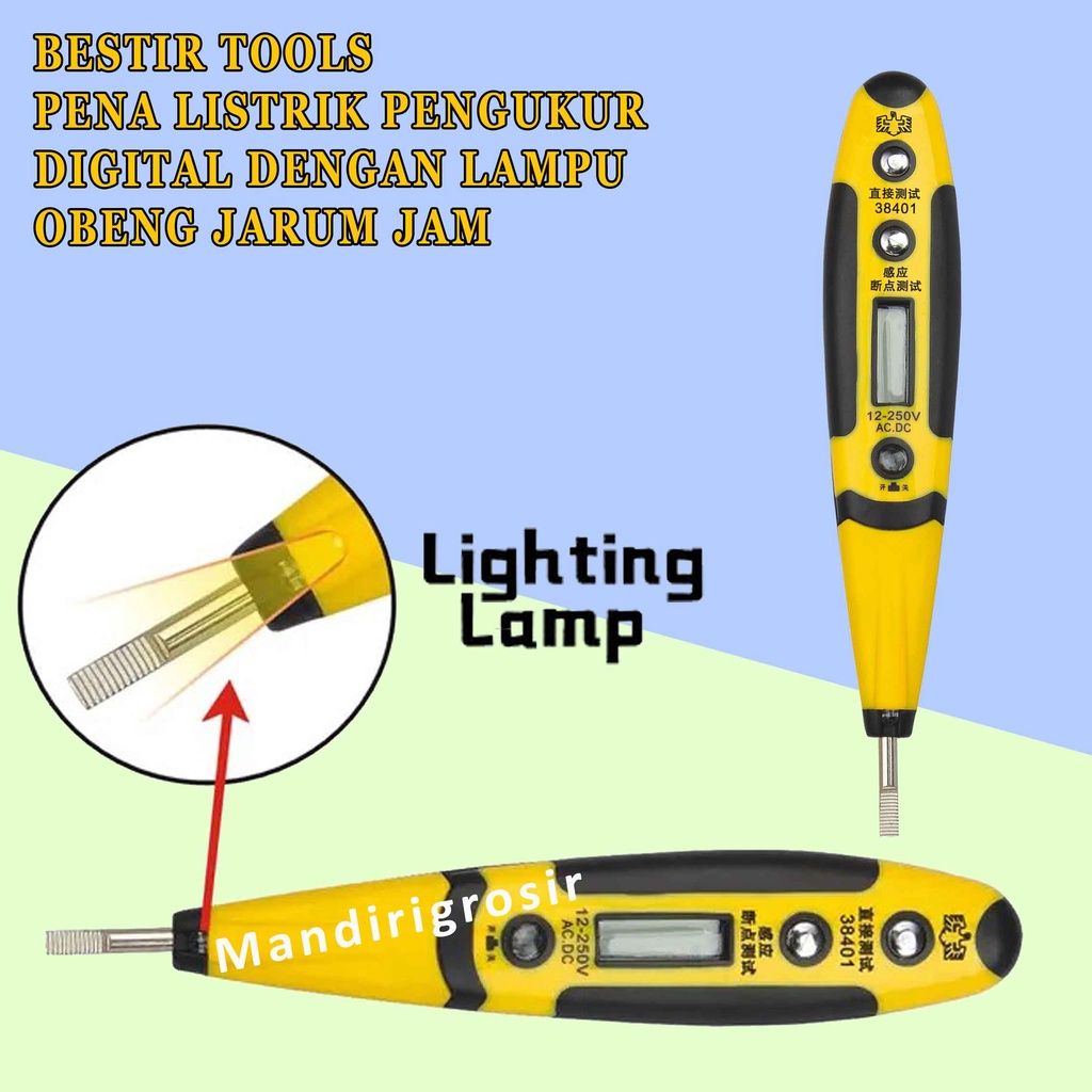 Pena Listrik Pengukur* Bestir Tools* Obeng Jarum Jam* Lighting Lamp