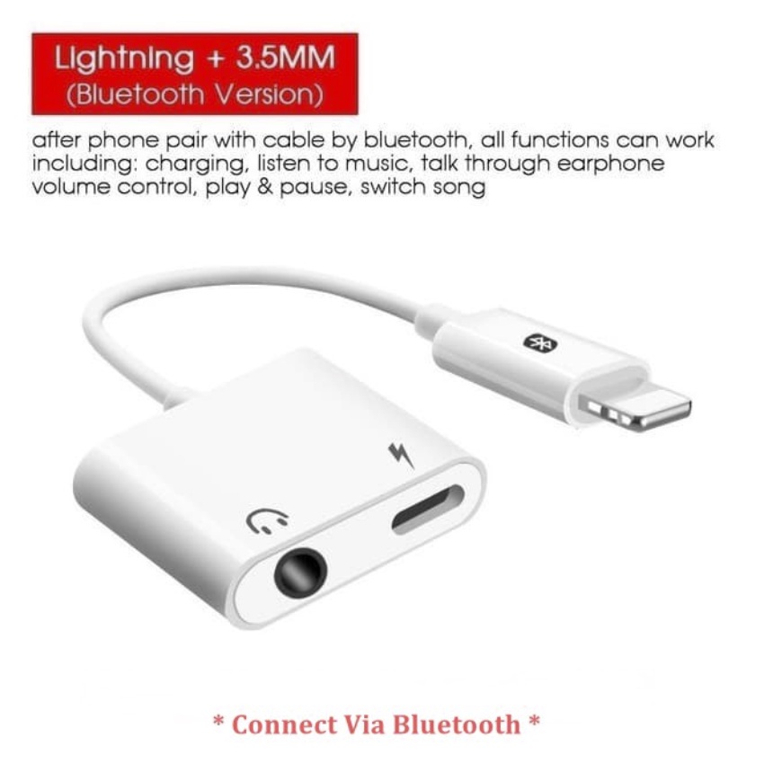 Adapter Lightning Jack 3.5 MM Audio 2 in 1 Converter 4 in 1 Splitter BY SMOLL