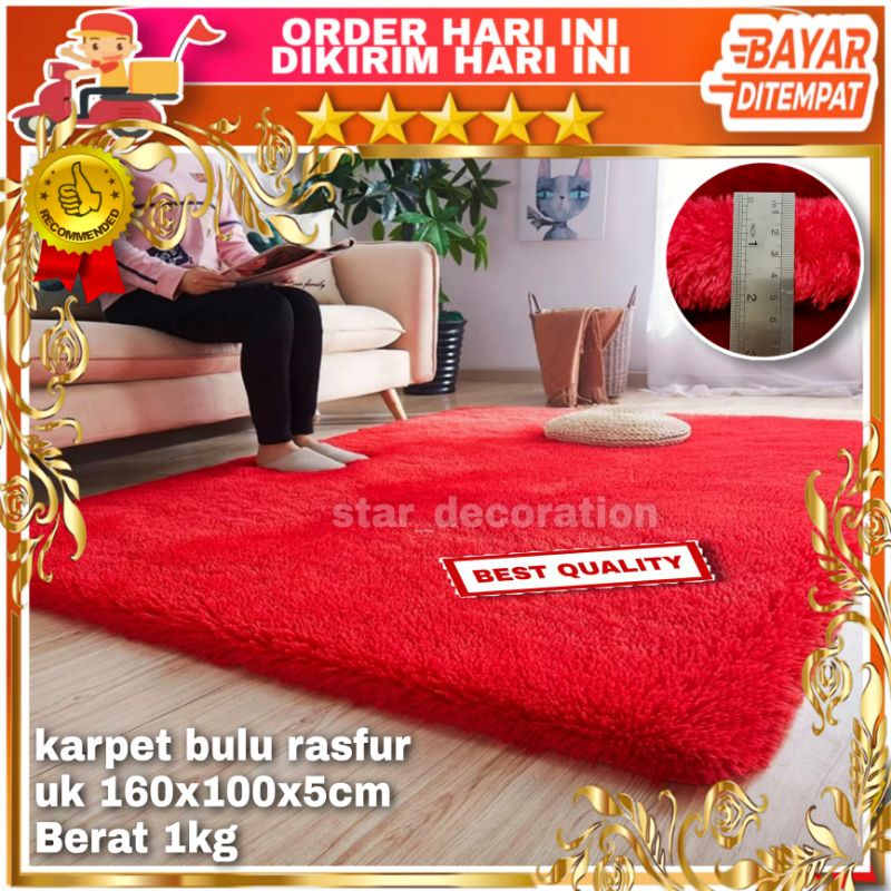 Karpet bulu uk160x100x5cm