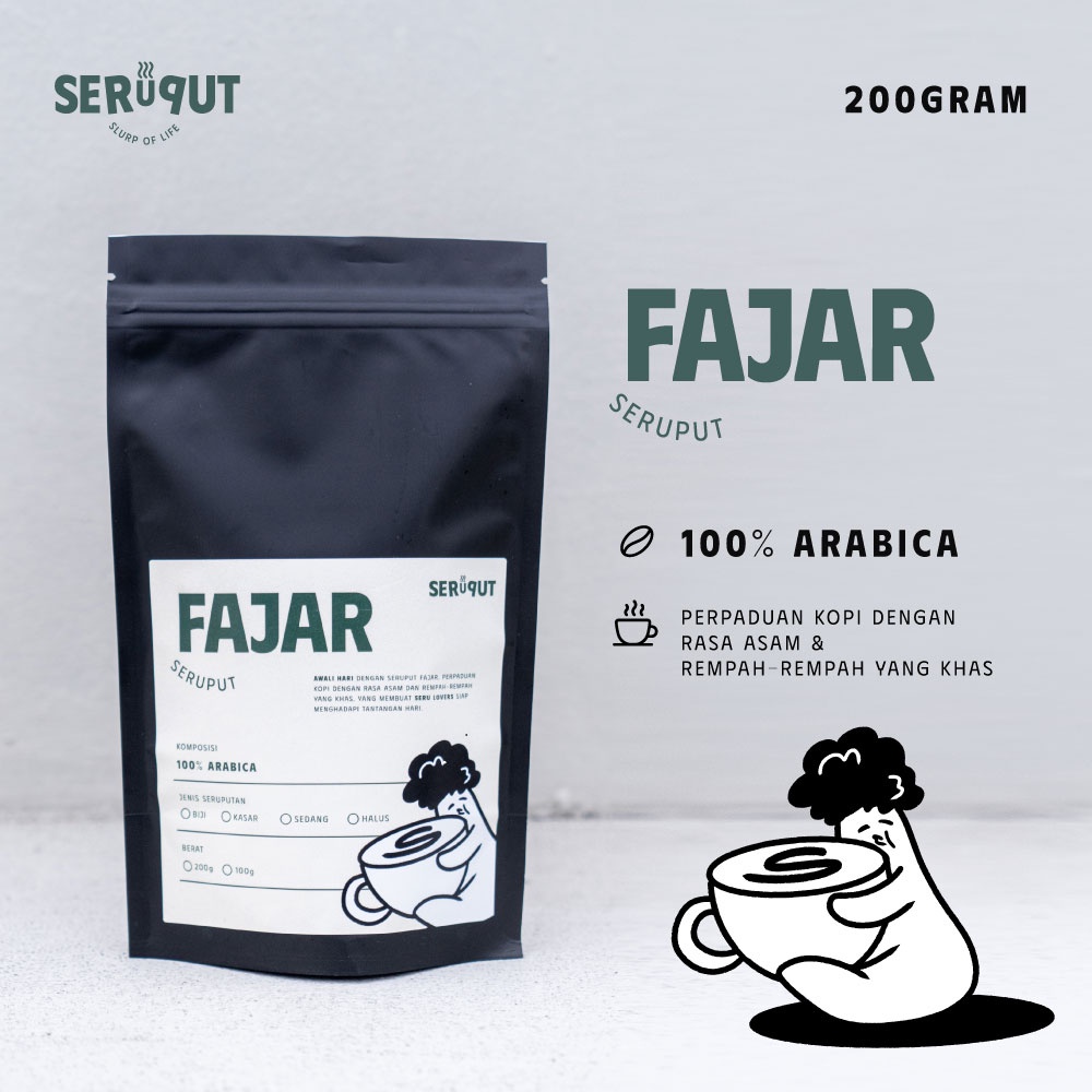

Seruput FAJAR Coffee Biji Kopi Arabika 200gram