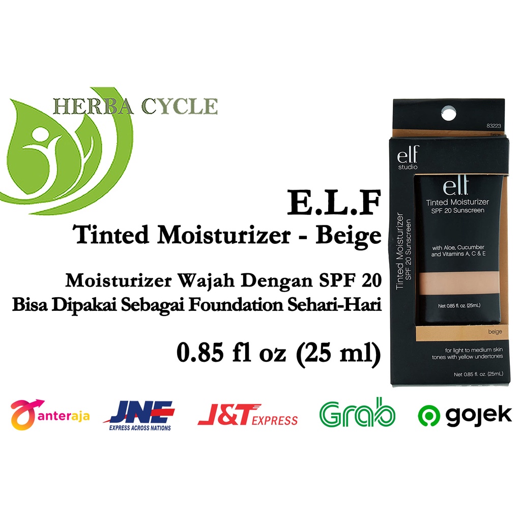 PROMO MURAH ELF Cosmetics Tinted Moisturizer SPF 20 (25 ml) Pelembab Seperti Foundation ORI USA