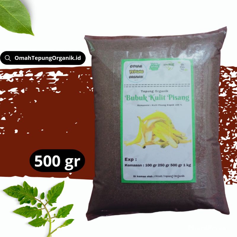 

Bubuk Kulit Pisang kepok Murni kemasan 500 gram/Tepung Kulit Pisang Kepok Murni kemasan 500 gram