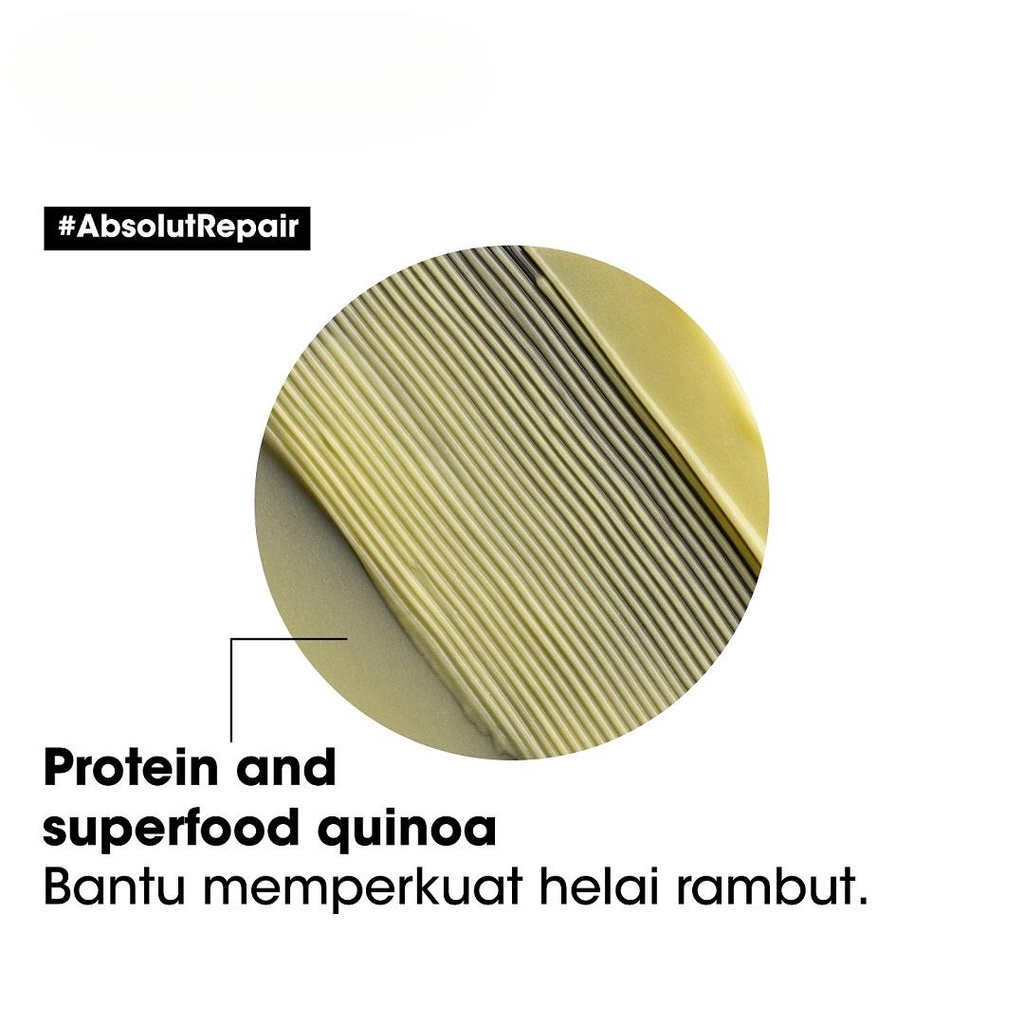 LOREAL Serie Expert Absolut Repair Shampoo Conditioner Set - Shampo Kondisioner Perawatan Rambut Kering Rusak Bercabang