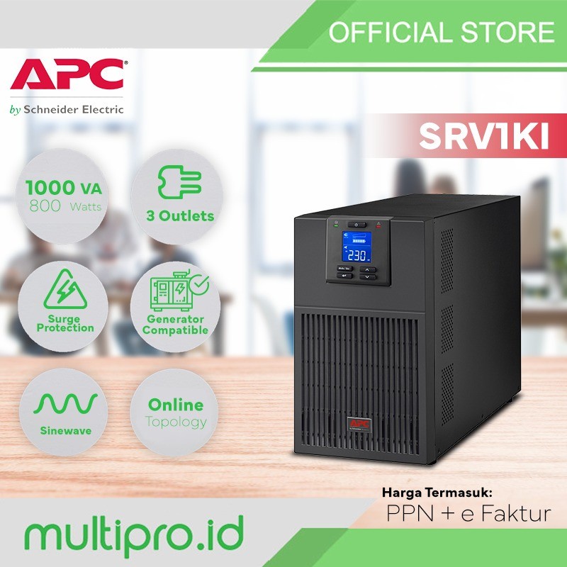 UPS APC SRV1KI Easy UPS Smart Online 1000VA 800Watt