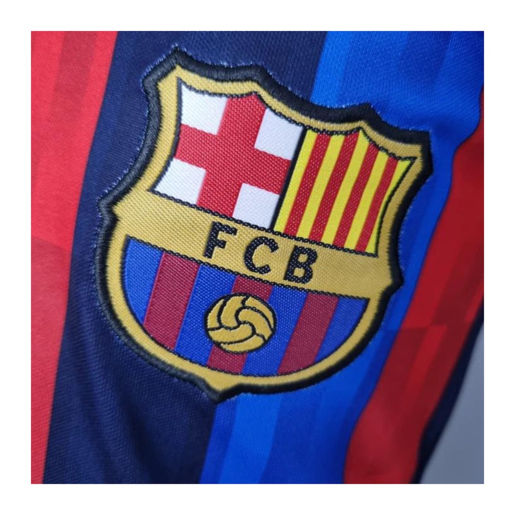 Kaos sepak bola anak jersey football klub baju atasan laki-laki t-shirt celana seragam outfit club olahraga kostum futsal pakaian sport apparel barca hitam polos