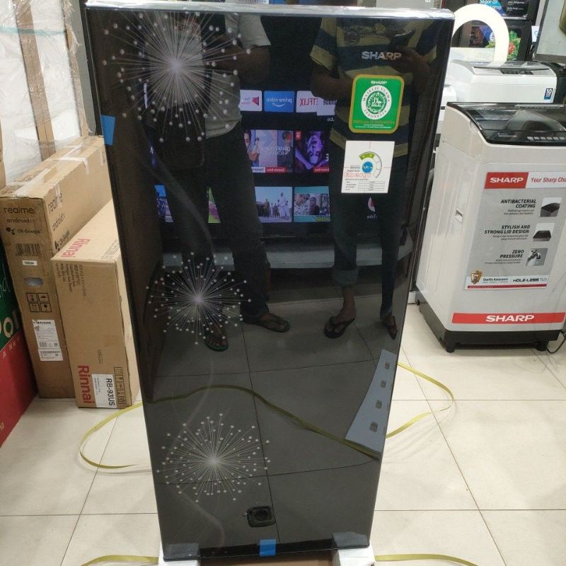 Kulkas 1 Pintu sharp SJ-X197W-DW DOUBLE FREEZER